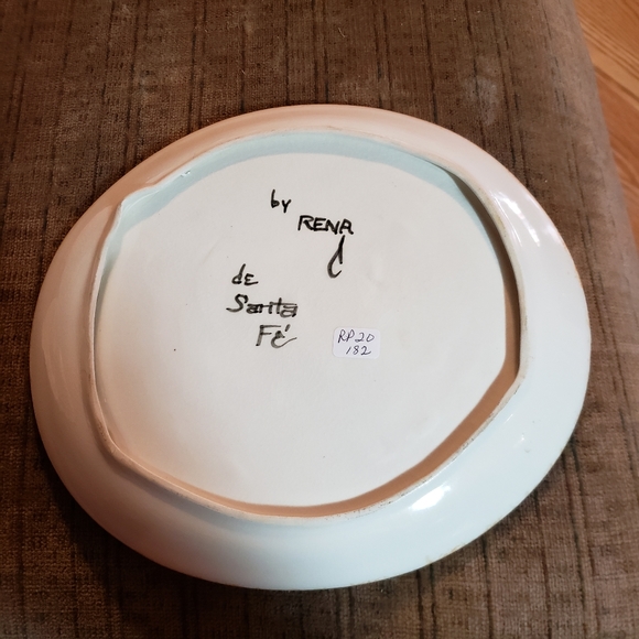 Vintage Collectable Art Pottery Ashtray, by Rena Paradis de Santa Fe, ca 1960-70 - Picture 5 of 5